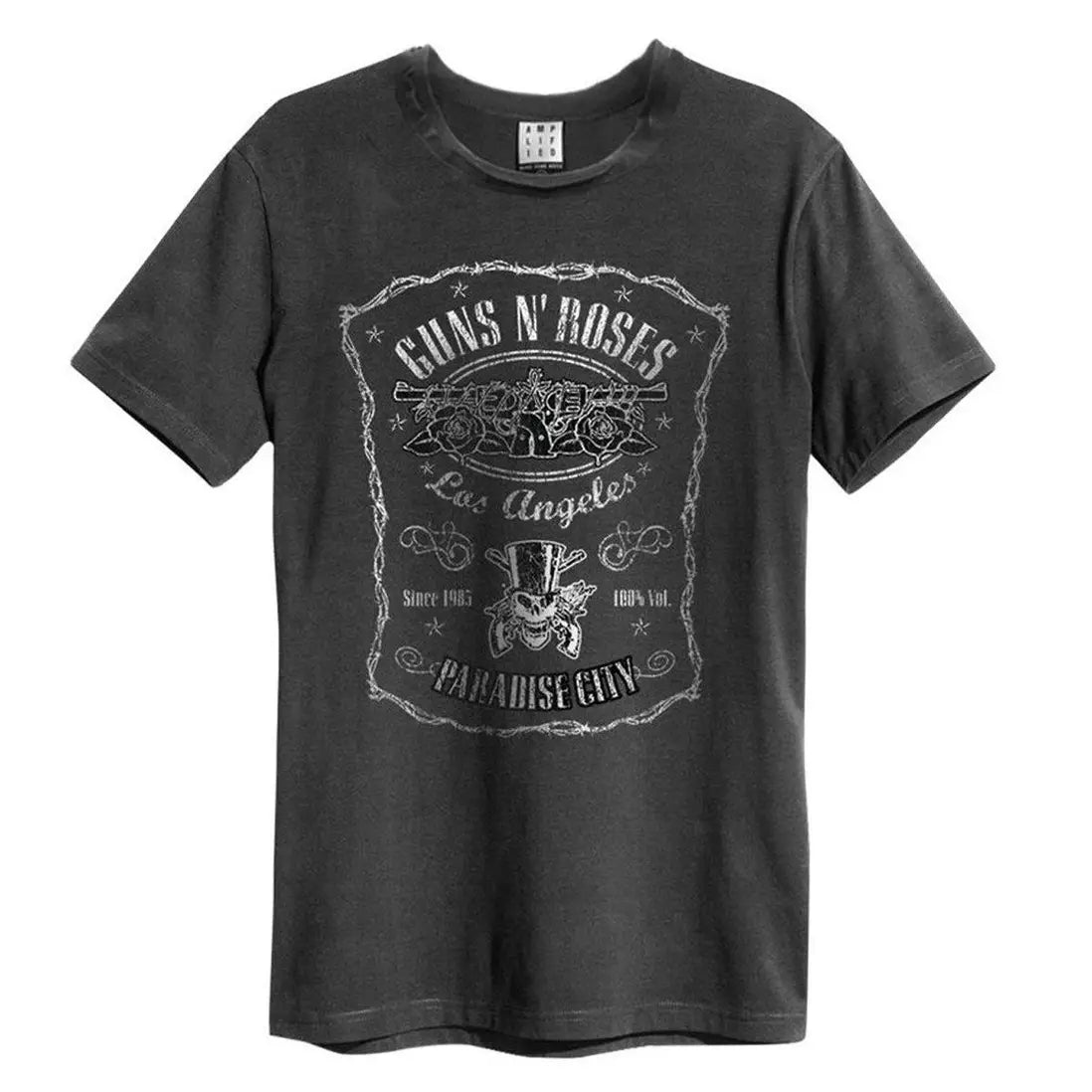 GUNS N ROSES - Guns N Roses L.A Paradise City Amplified Vintage Charcoal X Large T Shirt