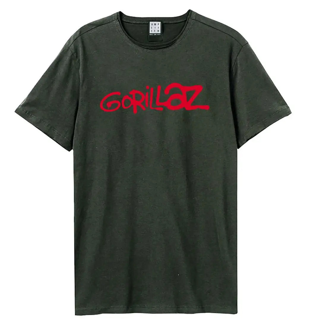 GORILLAZ - Gorillaz - Logo Amplified Vintage Charcoal Large T Shirt