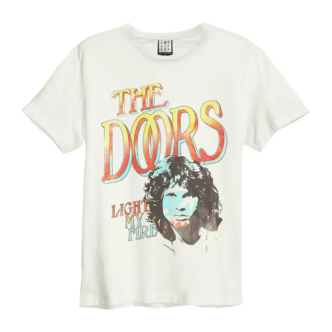 THE DOORS - The Doors - Light My Fire Amplified Vintage White Large T Shirt