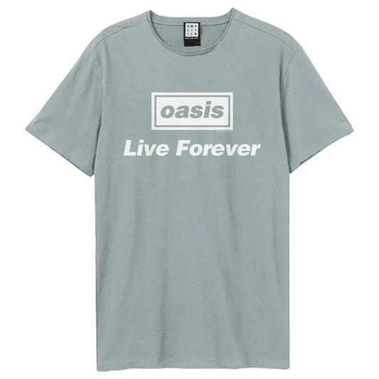 OASIS - Oasis Live Forever Title Amplified Vintage Strange Blue X Large T Shirt