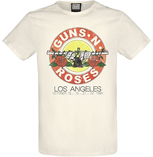 GUNS N ROSES - Guns N Roses - Vintage Bullet Amplified Vintage White X Large T Shirt