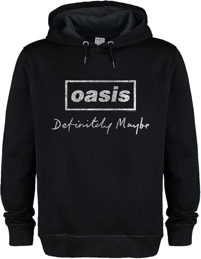 OASIS - Oasis Definitely Maybe Distressed Amplified Black Medium Hoodie