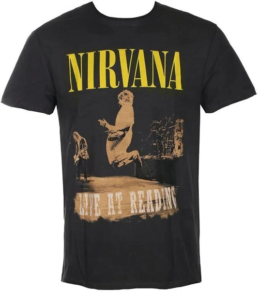 NIRVANA - Nirvana - Live At Reading Amplified X Large Vintage Black T Shirt