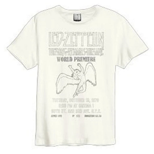 LED ZEPPELIN - Led Zeppelin The Song Remains The Same Amplified Vintage White Large T Shirt
