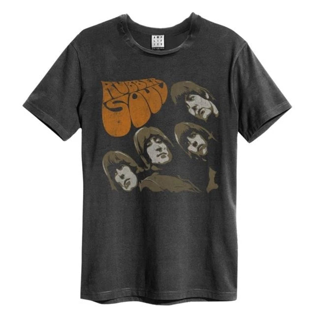 THE BEATLES - The Beatles Rubber Soul Amplified Vintage Charcoal X Large T Shirt