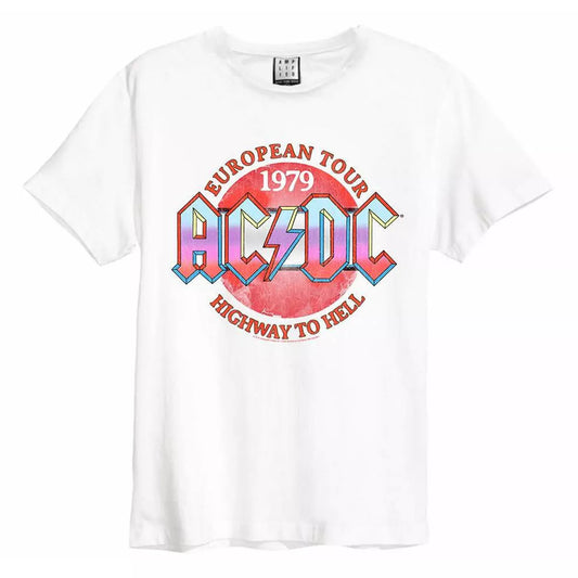 AC/DC - AC/DC - Highway To Hell Tour Amplified Vintage White Large T Shirt