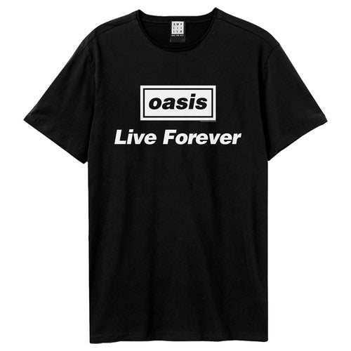 OASIS - Oasis Live Forever Lyrics Amplified Large Vintage Black T Shirt