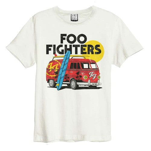 FOO FIGHTERS - Foo Fighters Camper Van Amplified Vintage White Medium T Shirt