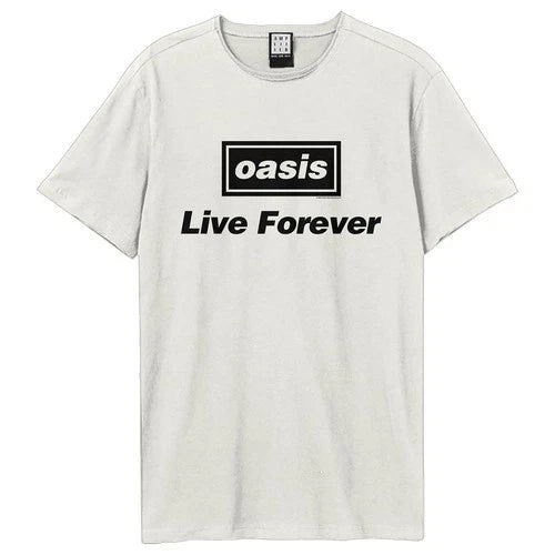 OASIS - Oasis Live Forever Title  Vintage White Medium