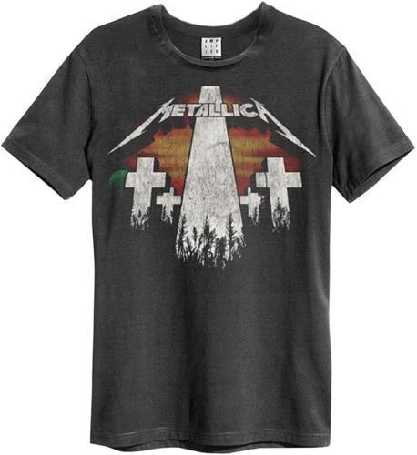 METALLICA - Metallica - Master Of Puppets Revamp Amplified Vintage Charcoal Medium T Shirt