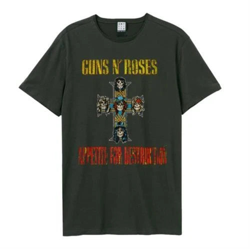 GUNS N ROSES - Guns N Roses Appetite For Destruction Amplified X Large Vintage Charcoal T Shirt