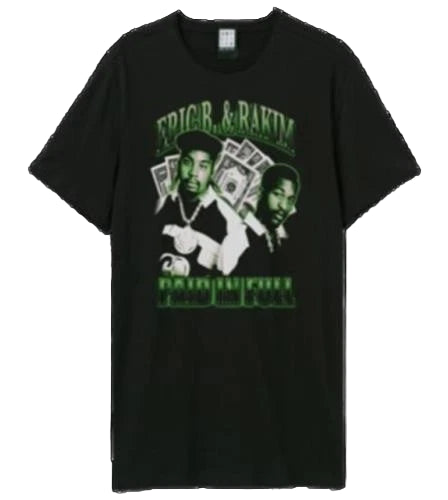 ERIC B & RAKIM - Eric b & Rakim - Paid In Full Amplified Vintage Black Large T Shirt