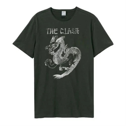 THE CLASH - Clash - New Dragon Amplified Vintage Charcoal X Large T Shirt