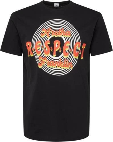 ARETHA FRANKLIN - Aretha Franklin - Respect Amplified Vintage Black Medium T Shirt
