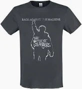 RAGE AGAINST THE MACHINE - Rage Against The Machine - Battle Of La Amplified Vintage Charcoal Medium T Shirt