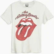 ROLLING STONES - Rolling Stones Vintage Tongue Amplified Xx Large Vintage White T Shirt